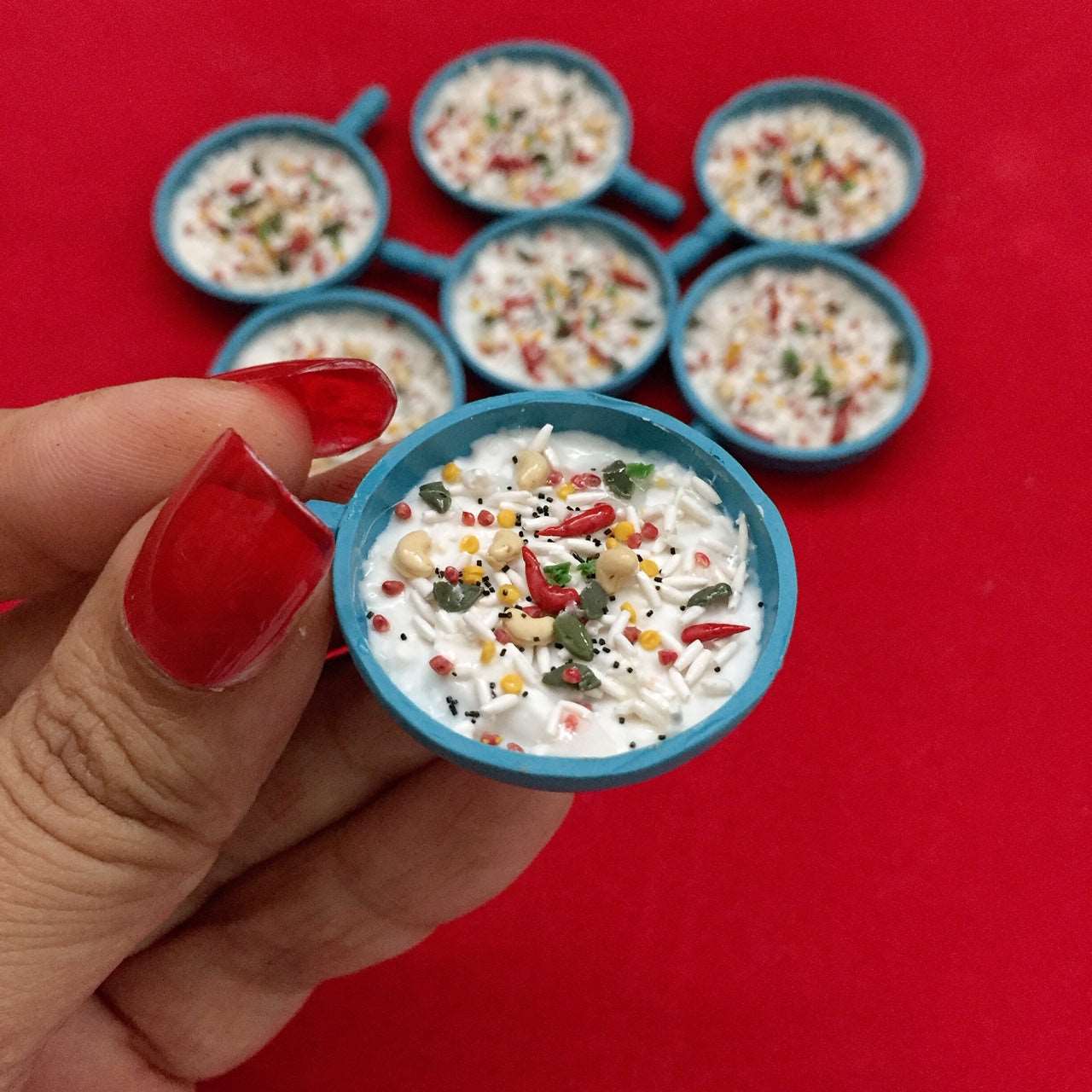 Curd Rice South Indian Miniature Food Magnet