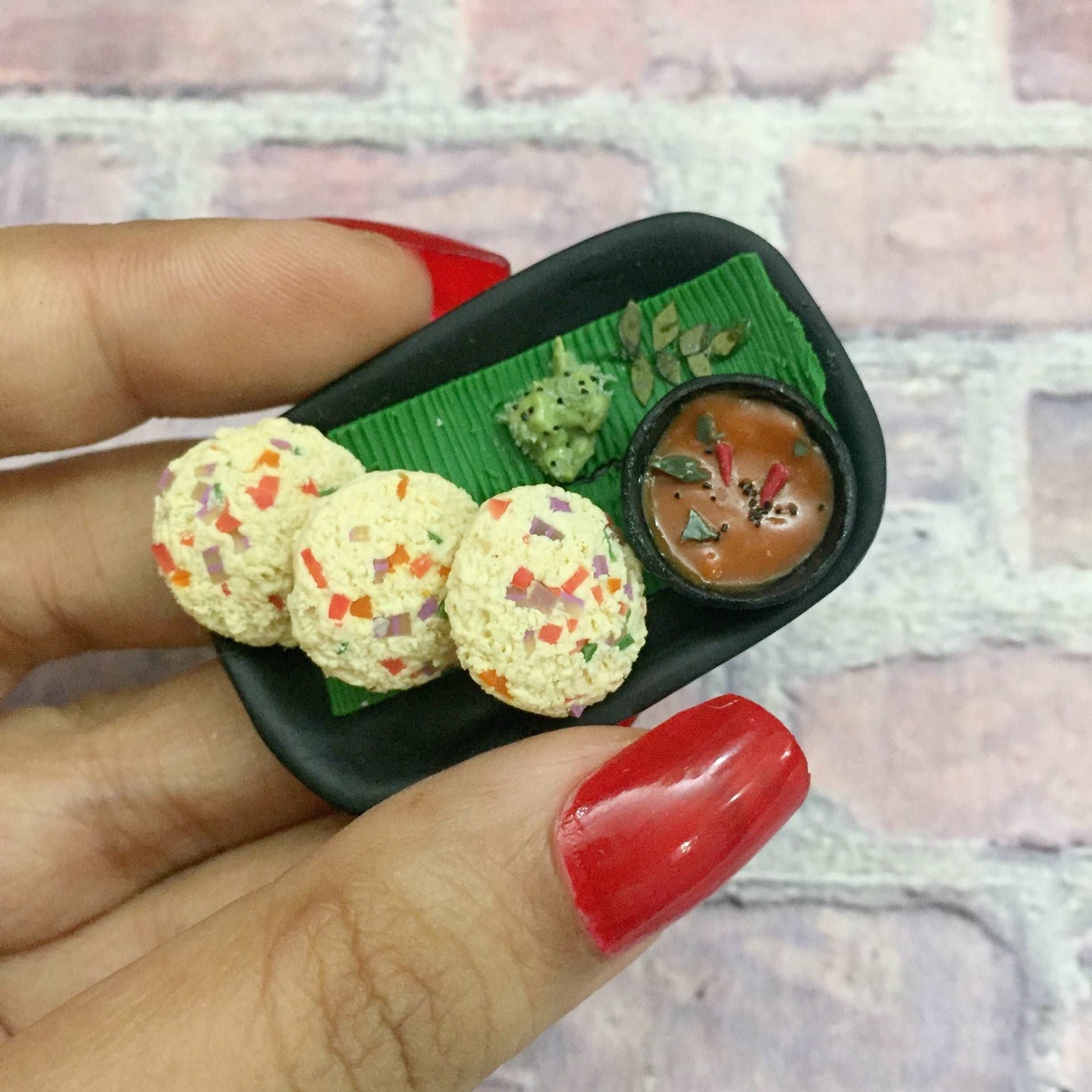 Masala Idli South Indian Miniature Food Magnet