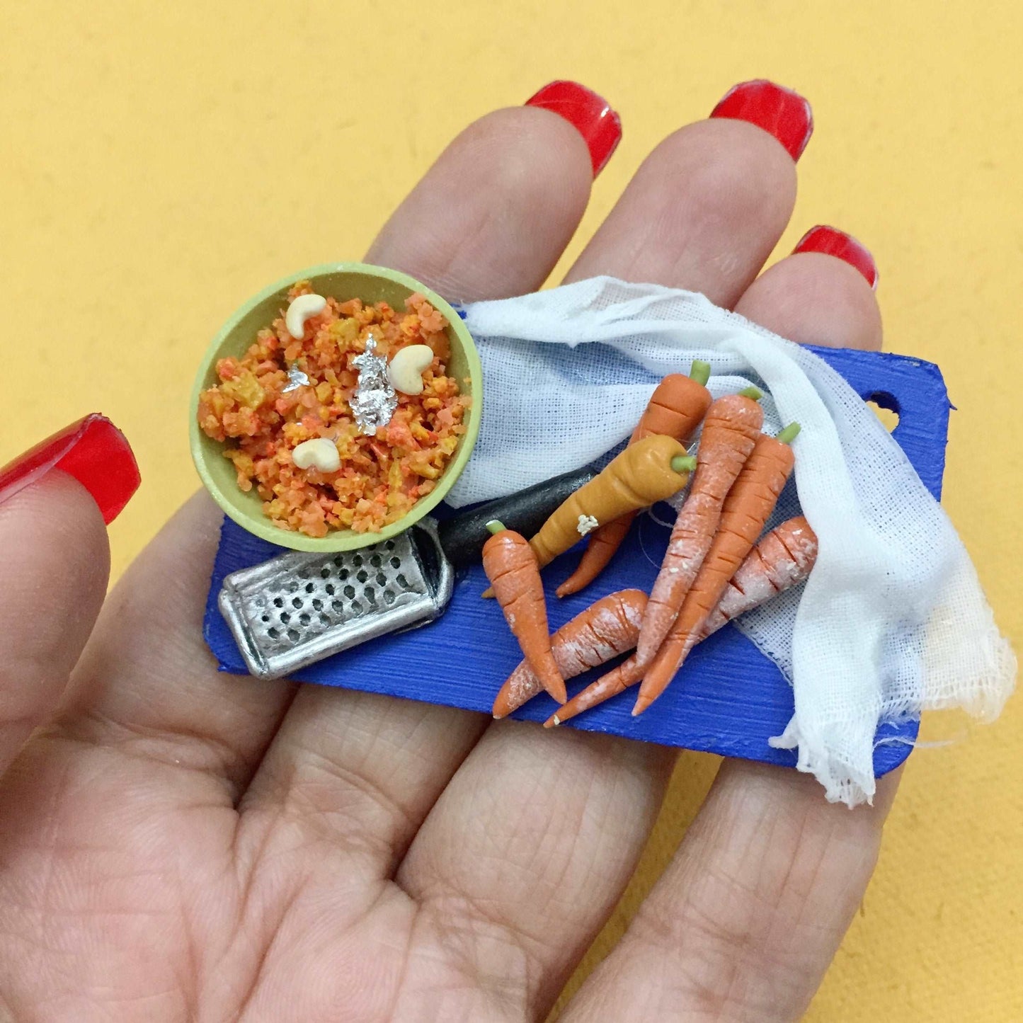 Gajjar Halwa Indian Miniature Food Magnet