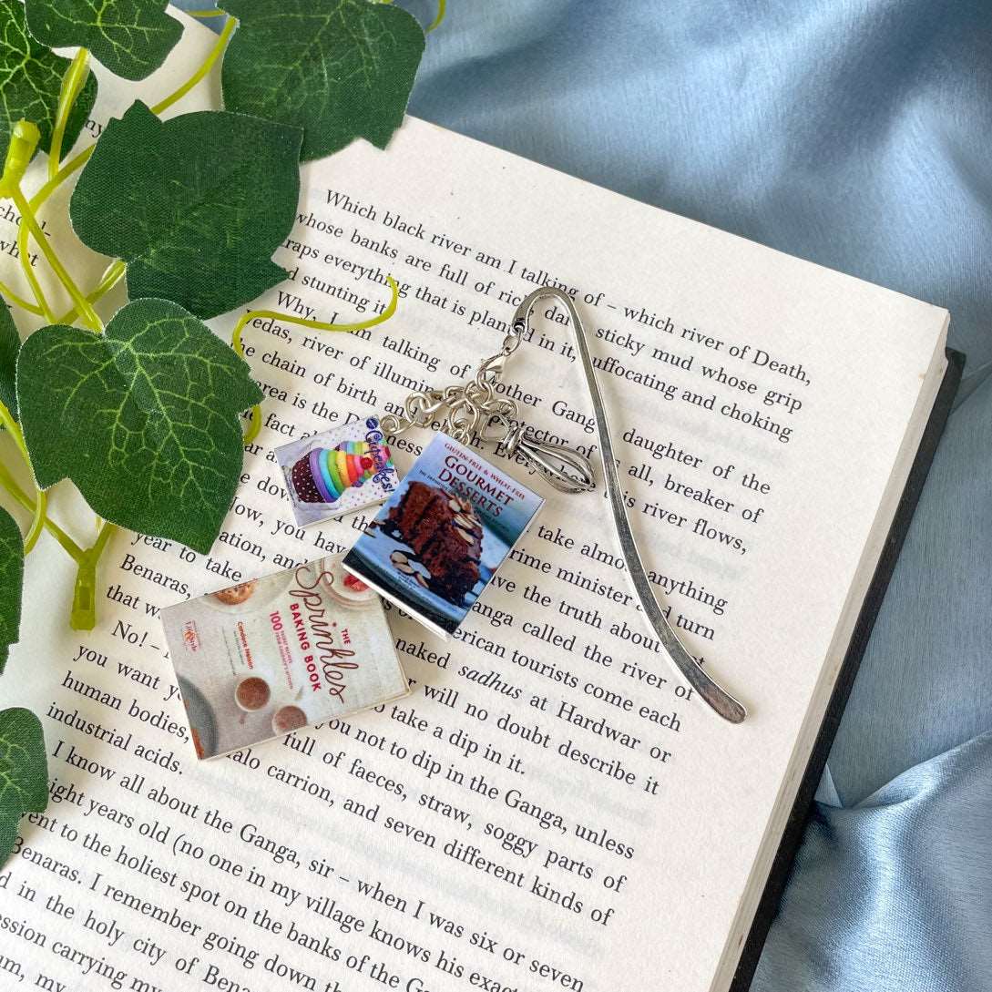 Baking Desserts Miniature Books Hook Bookmark 