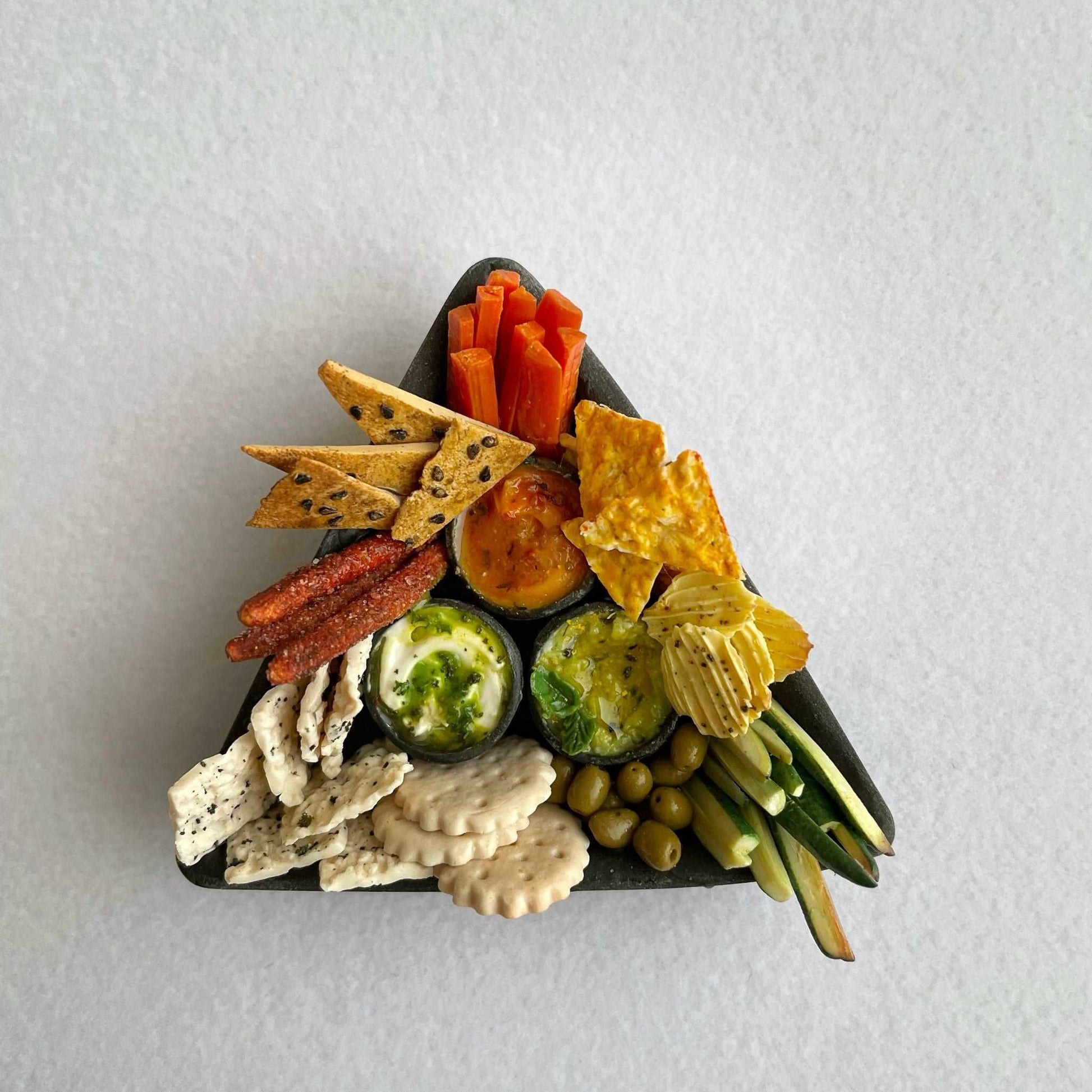 Chips & Dips Platter Miniature Food Magnet
