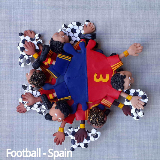 Football Spain Splattered Clay Coaster