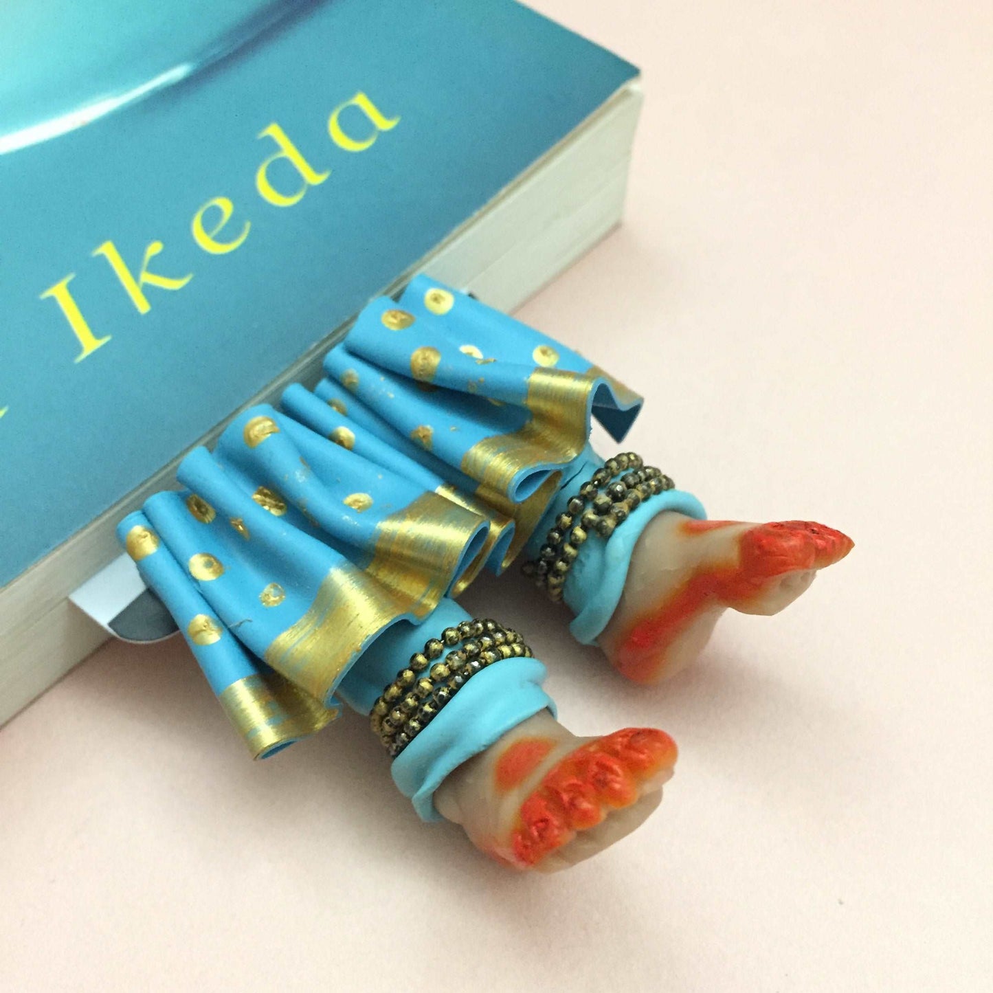 Kathak Dancer Handmade Miniature Leggy Bookmark