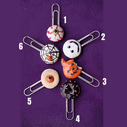 Halloween Miniature Donuts 3 Planner Pins N Paper Clips