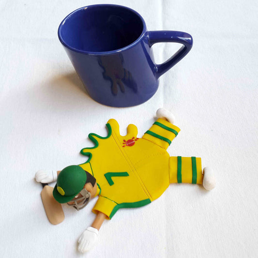 Australian Cricket Splattered Clay Coaster