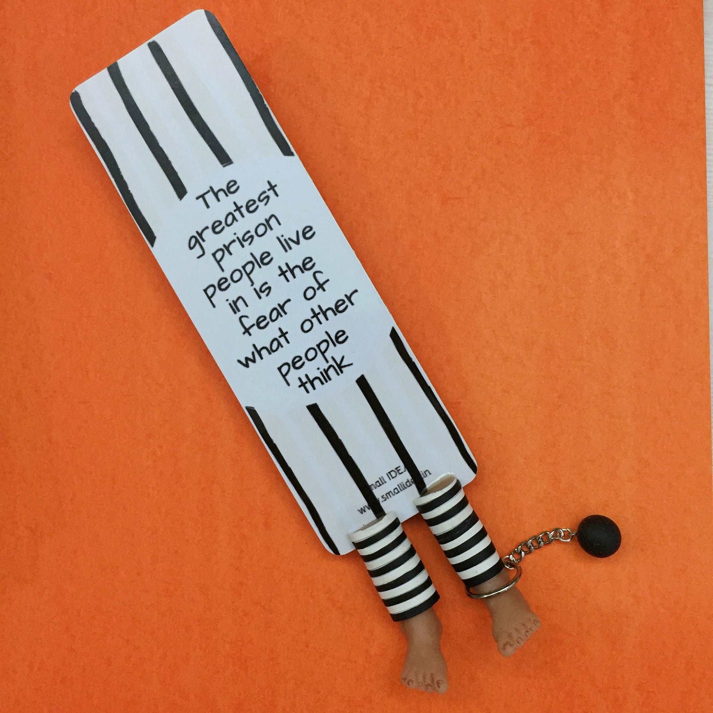 Overcome your Fear Handmade Miniature Leggy Bookmark
