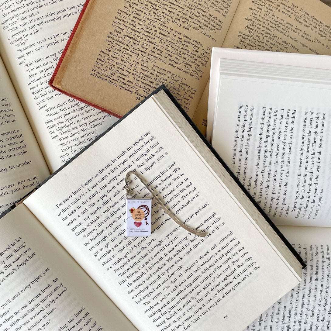 Eat Pray Love Miniature Book Hook Bookmark