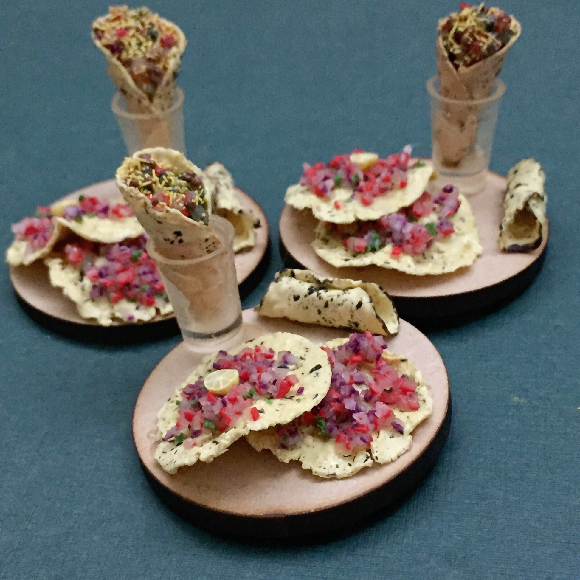 Papad Platter Variety Indian Miniature Food Magnet