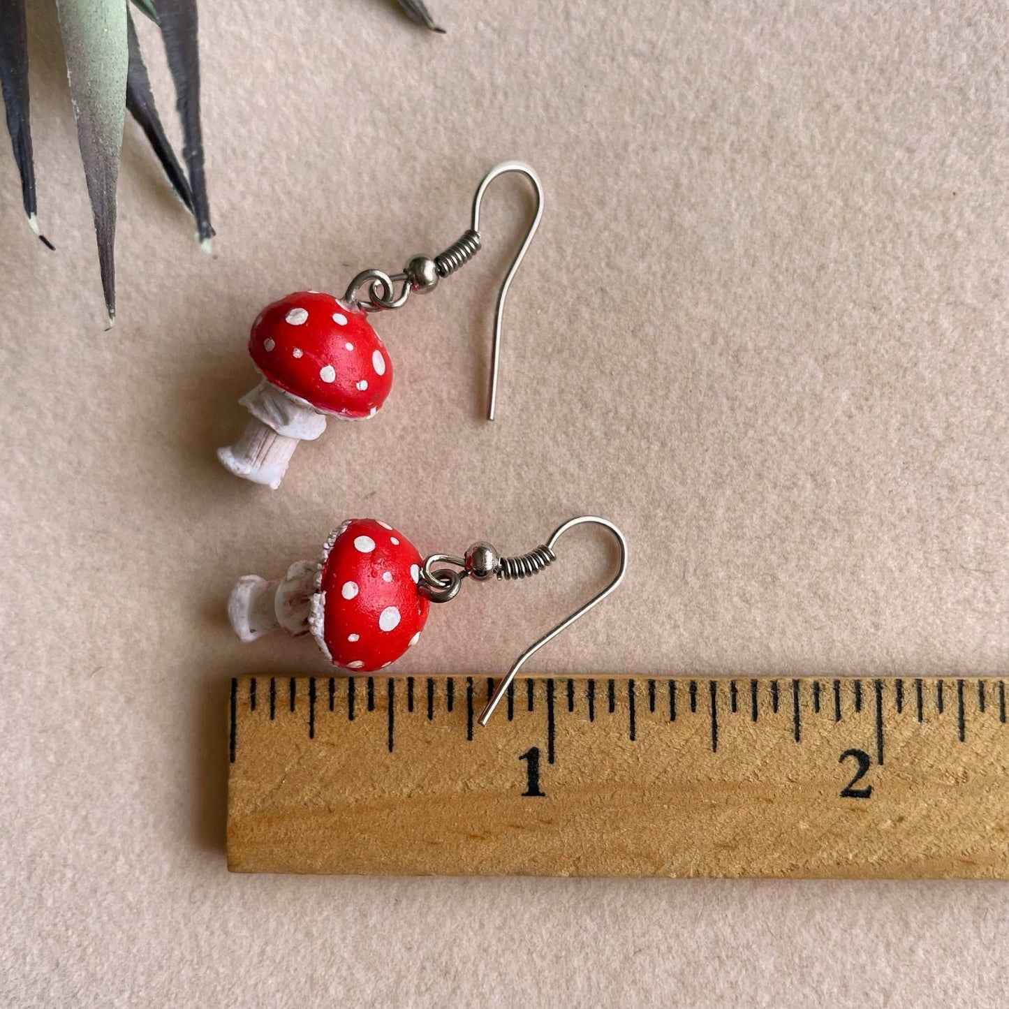 Red Mushroom Miniature Earrings