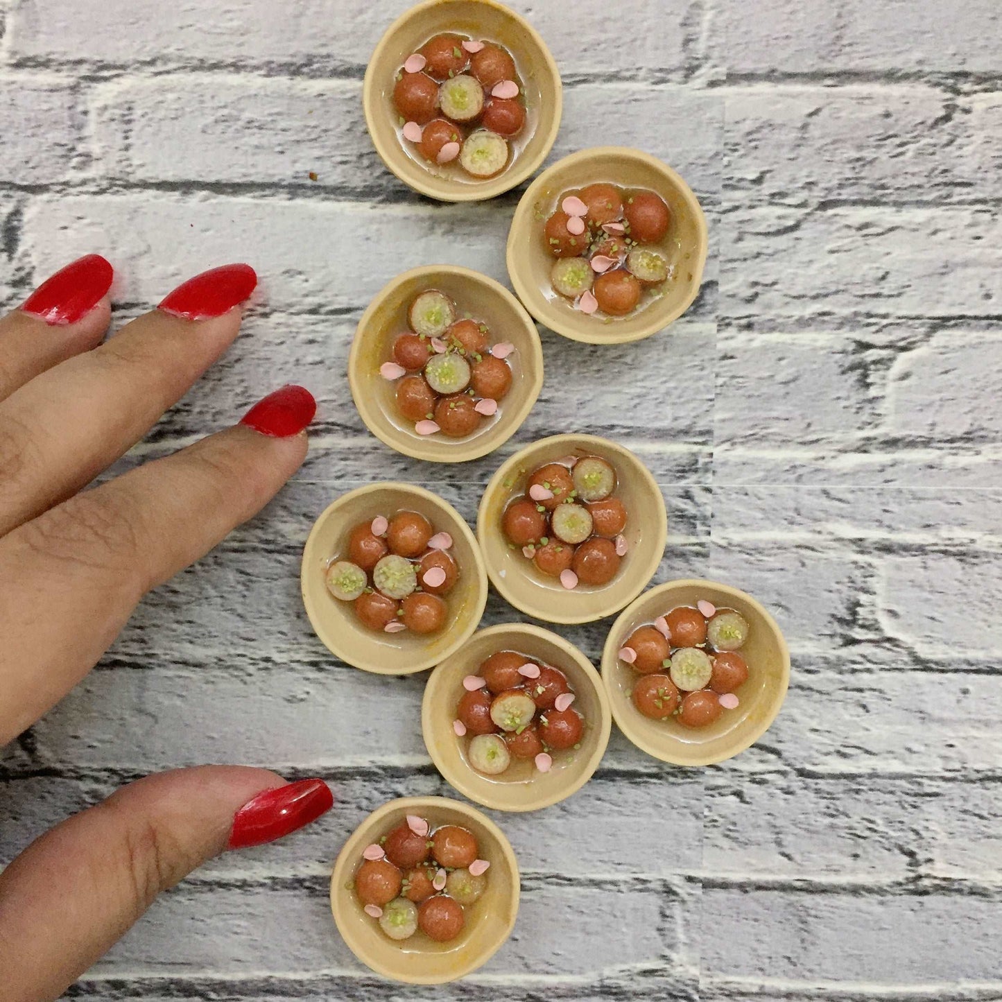 Gulab Jamun Indian Miniature Food Magnet