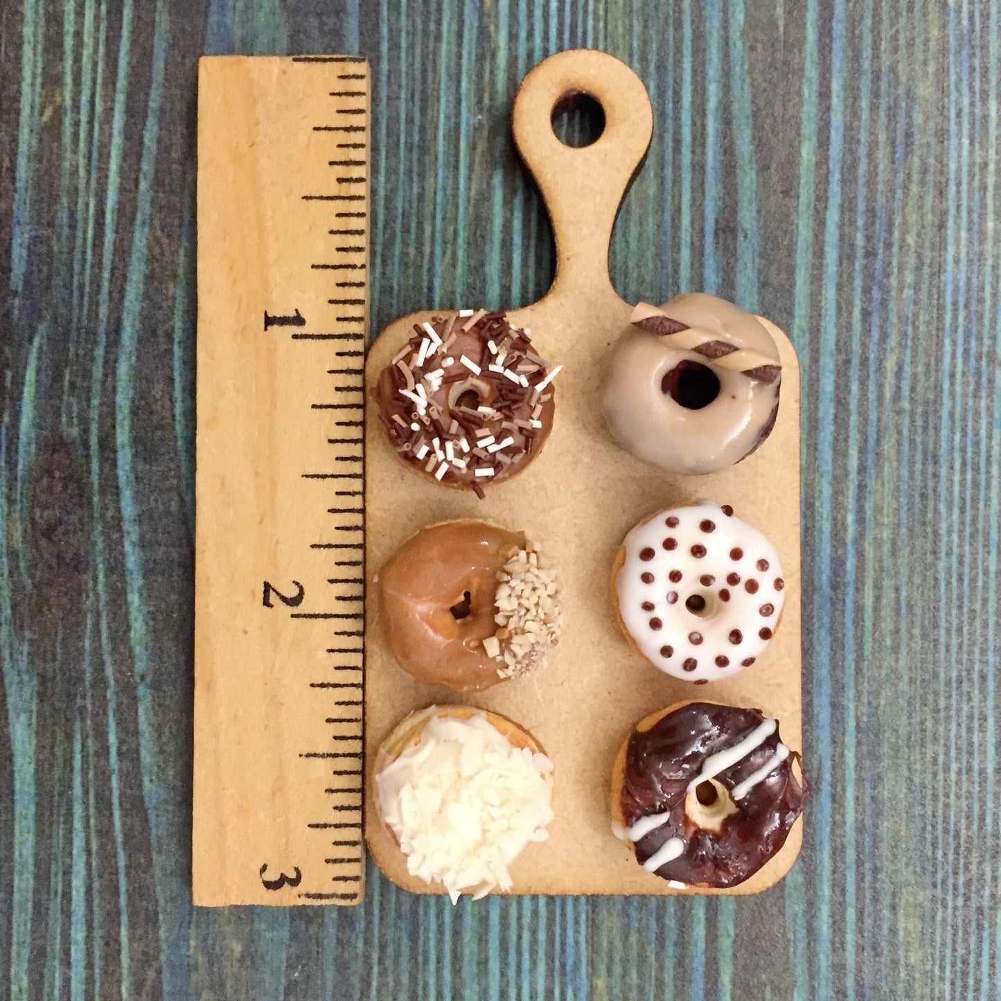 Chocolate Donut  Platter Variety Miniature Food Magnet