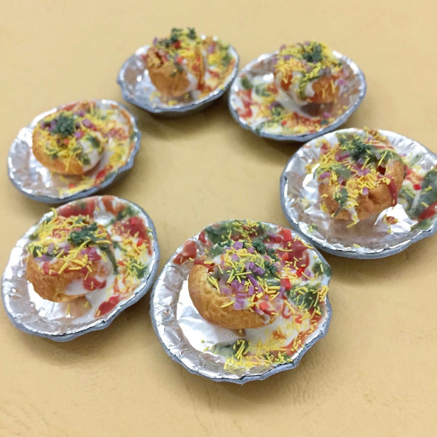 Raj Kachori Indian Chaat Miniature Food Magnet