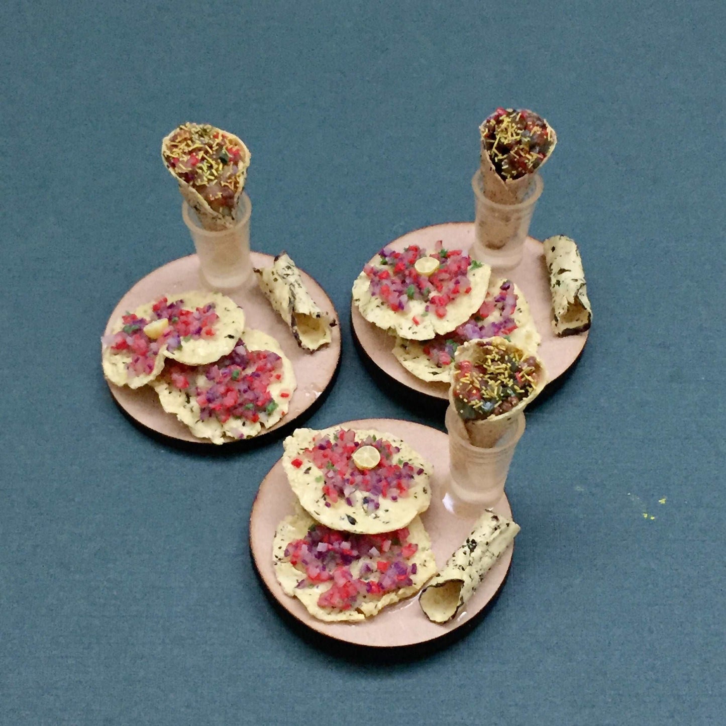 Papad Platter Variety Indian Miniature Food Magnet