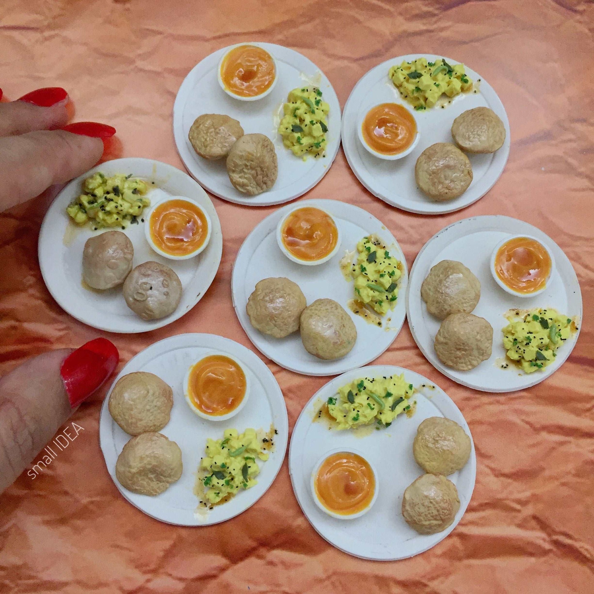Aam Ras Aloo Poori Indian Miniature Food  Magnet