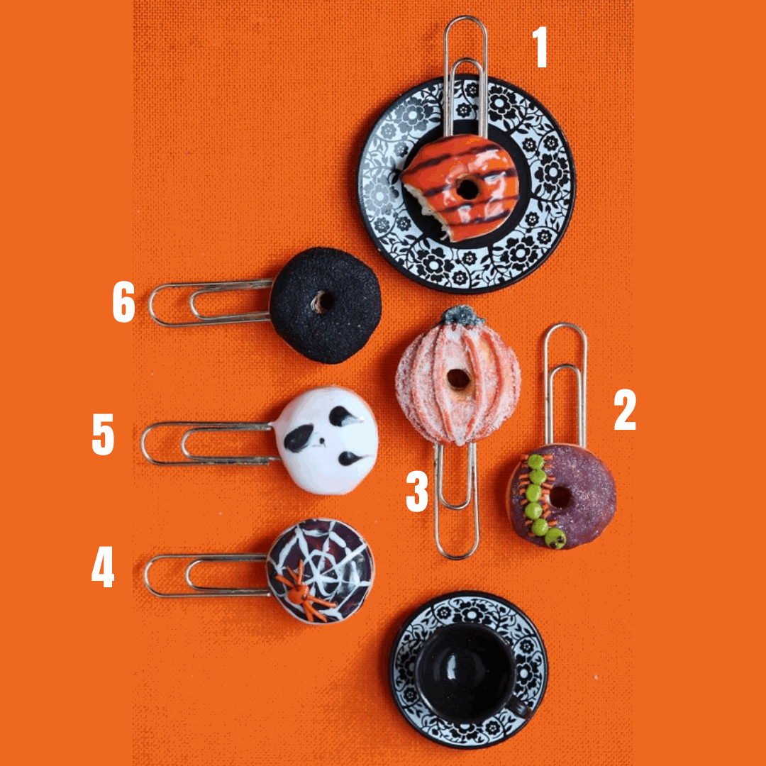 Halloween Mini Donuts 4 Planner Pins N Paper Clips