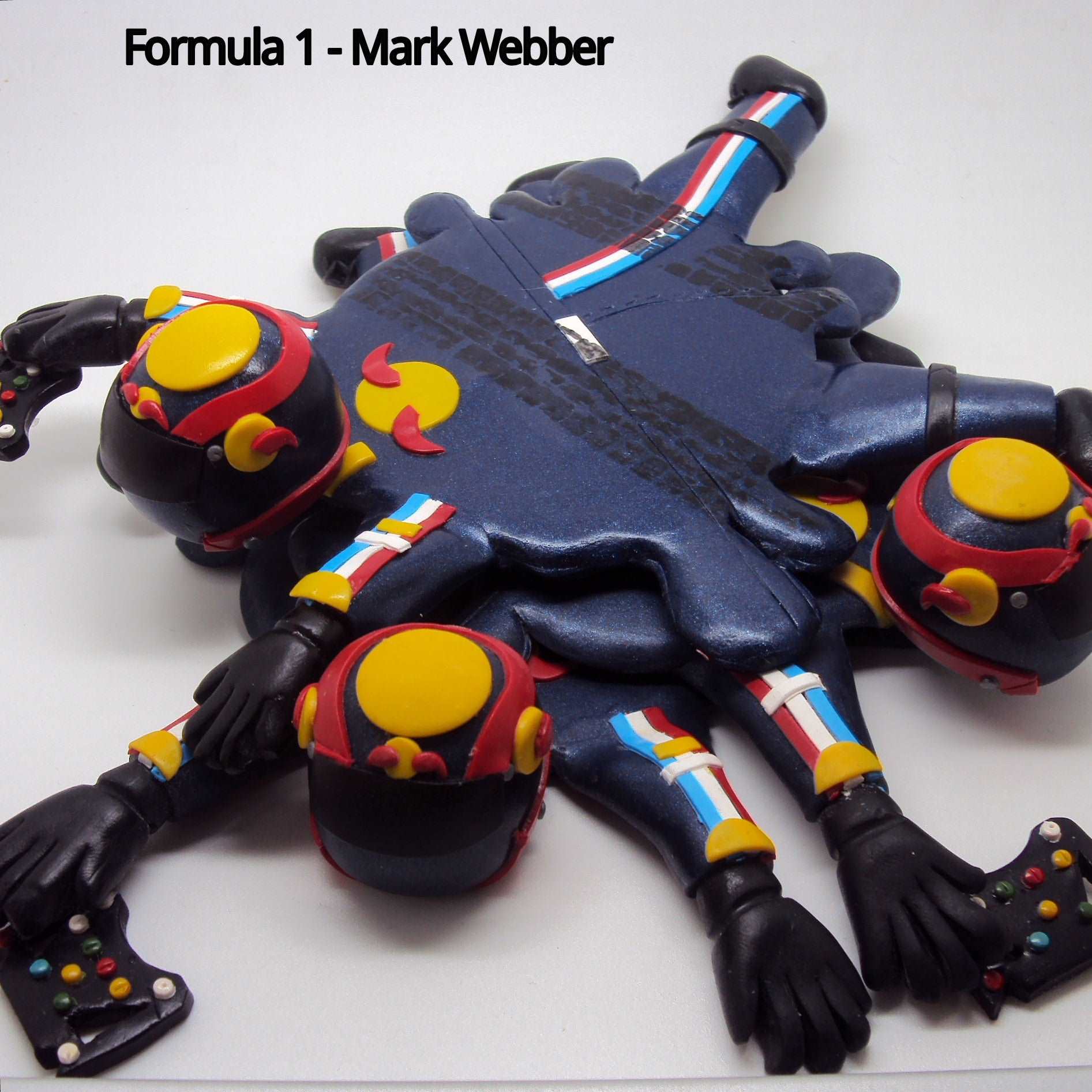 Formula 1 Webber Splattered Clay Coaster
