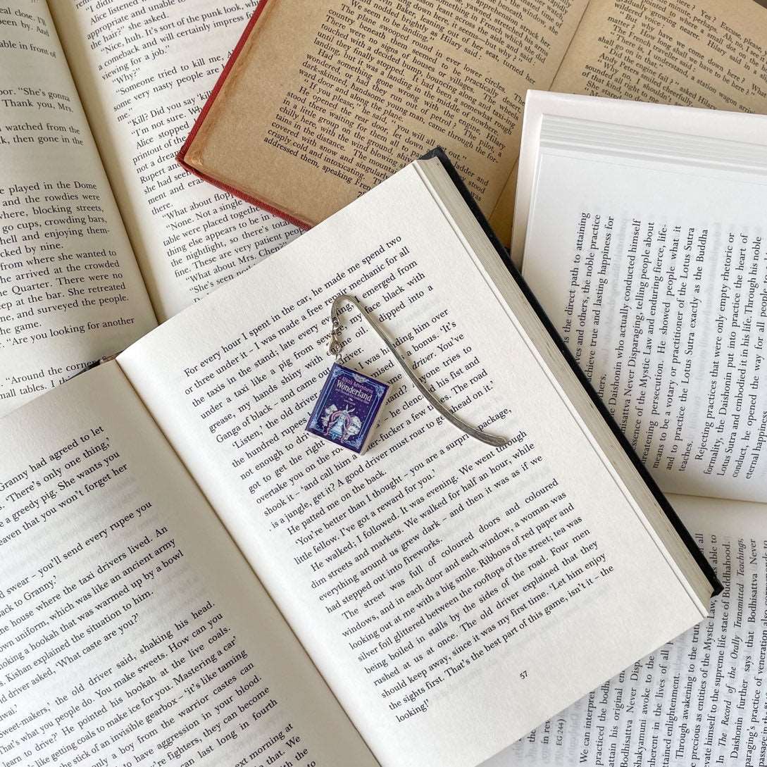 Alice In Wonderland Miniature Book Hook Bookmark