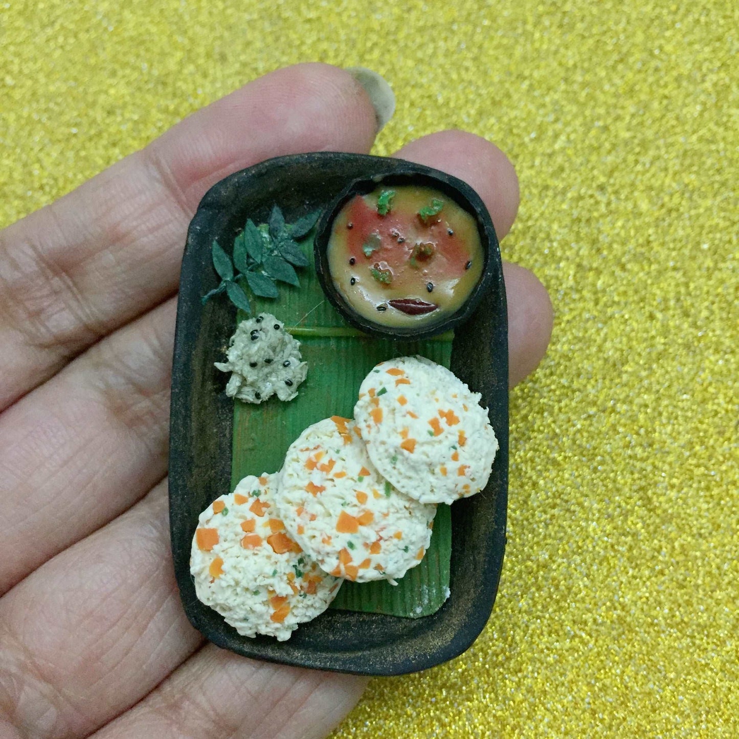 Masala Idli South Indian Miniature Food Magnet