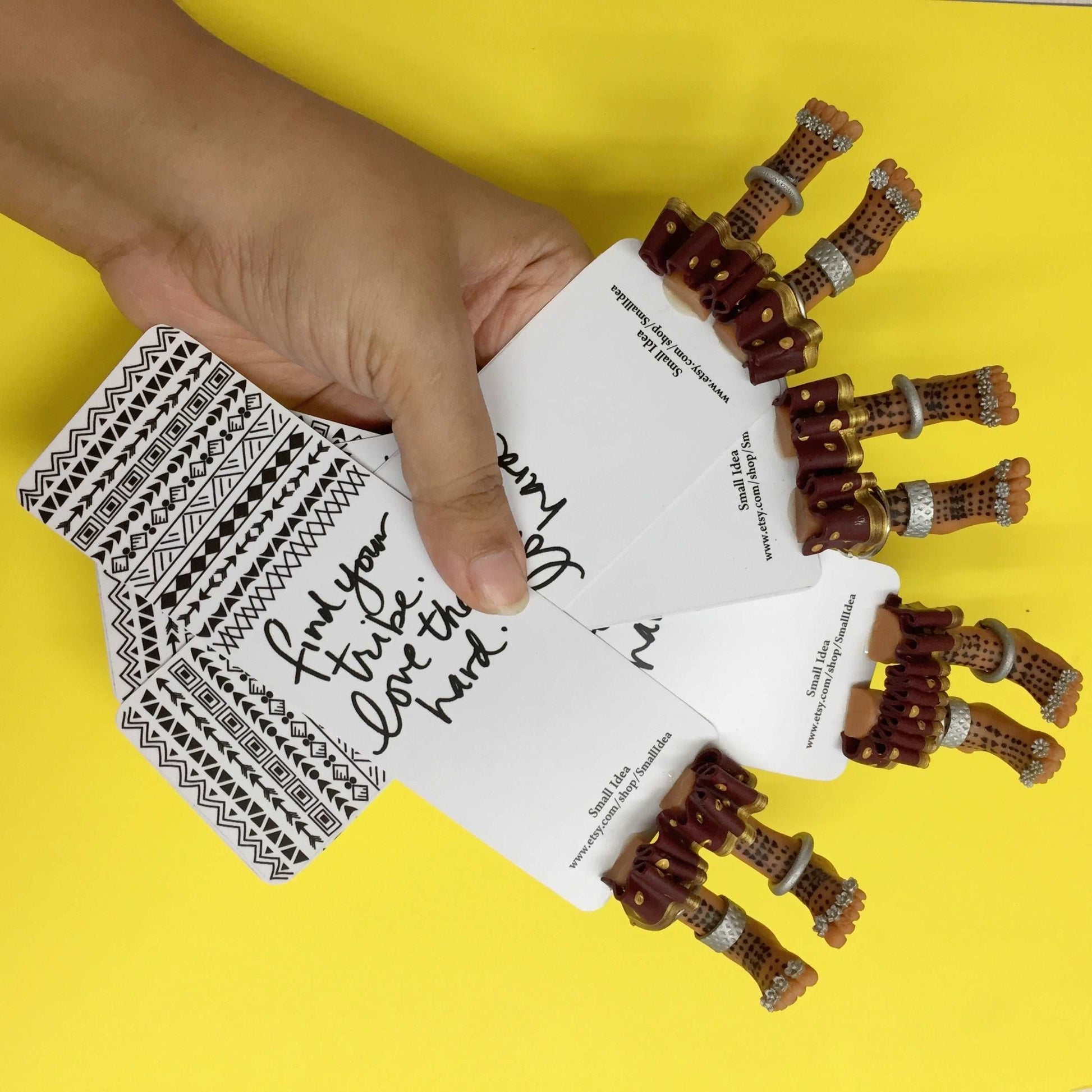 Find Your Tribe Handmade Miniature Leggy Bookmark