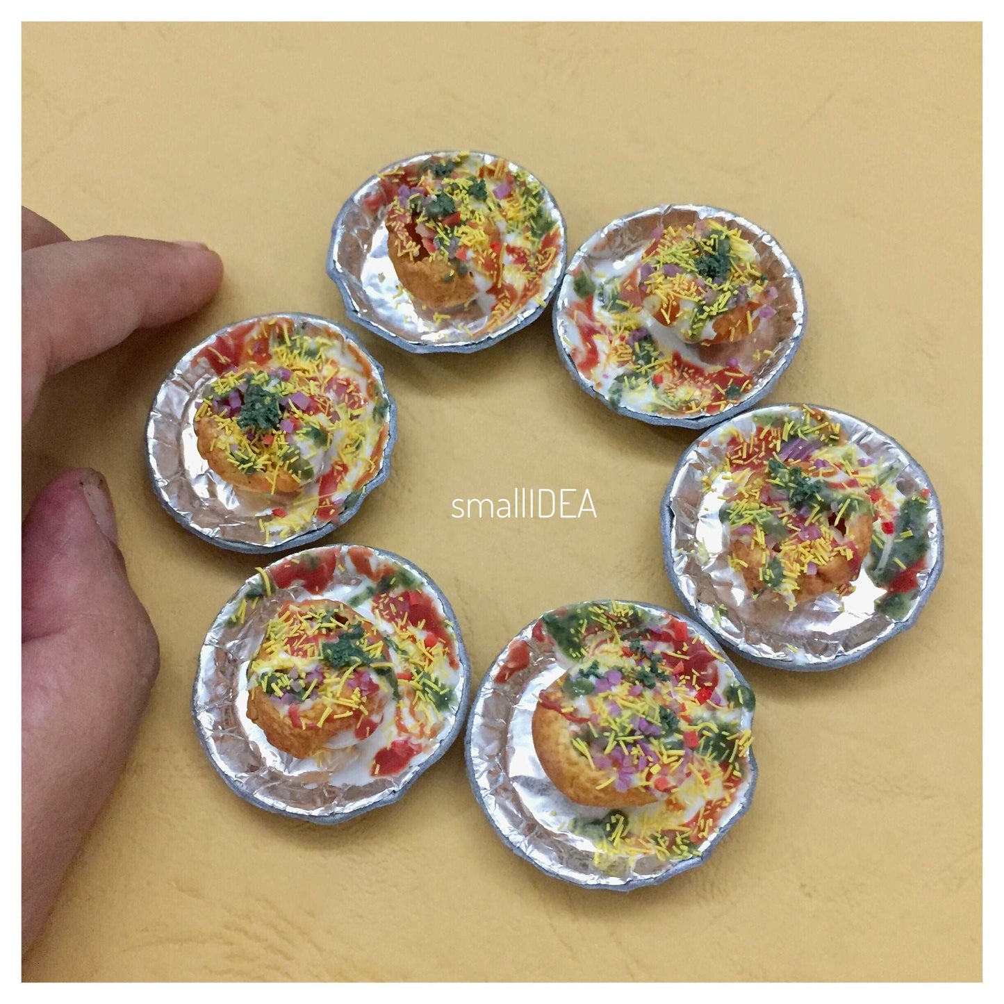 Raj Kachori Indian Chaat Miniature Food Magnet