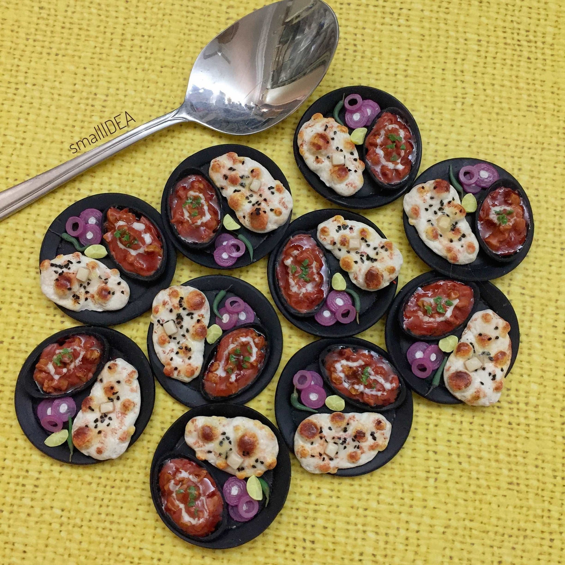 Butter Chicken Naan Indian Miniature Food Magnet