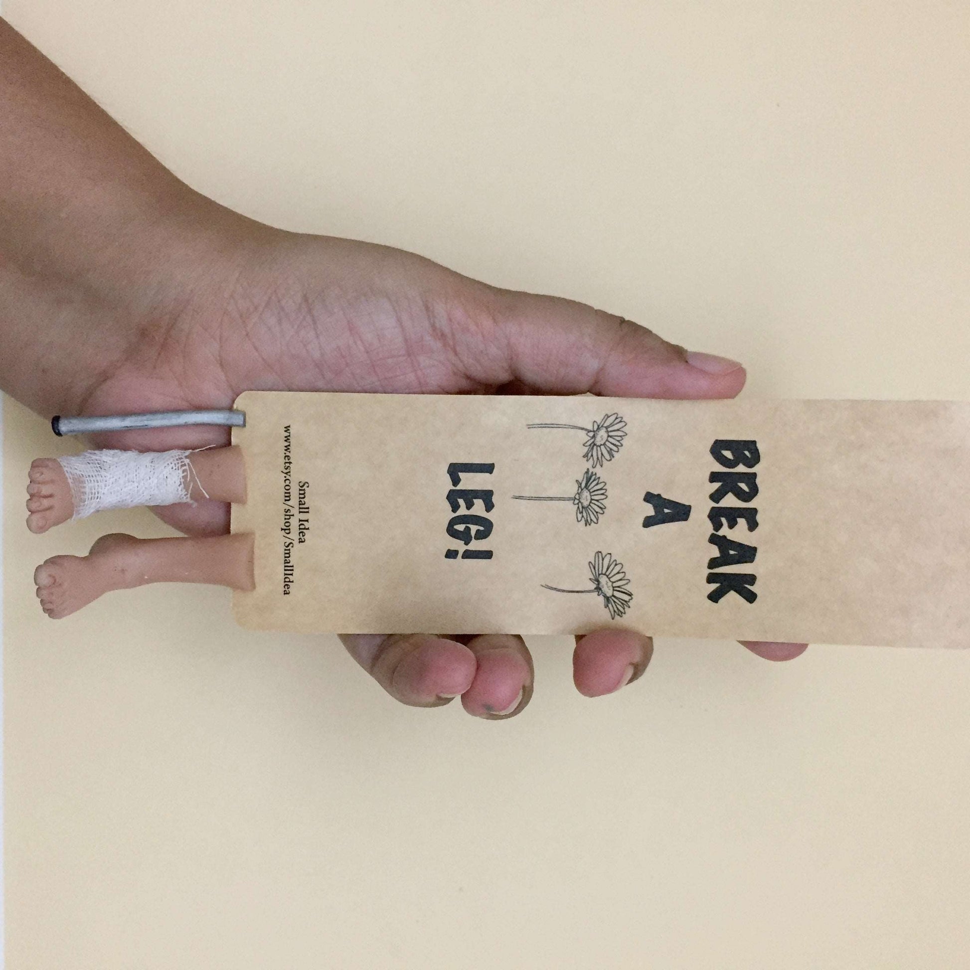 Break A Leg Handmade Miniature Leggy Bookmark