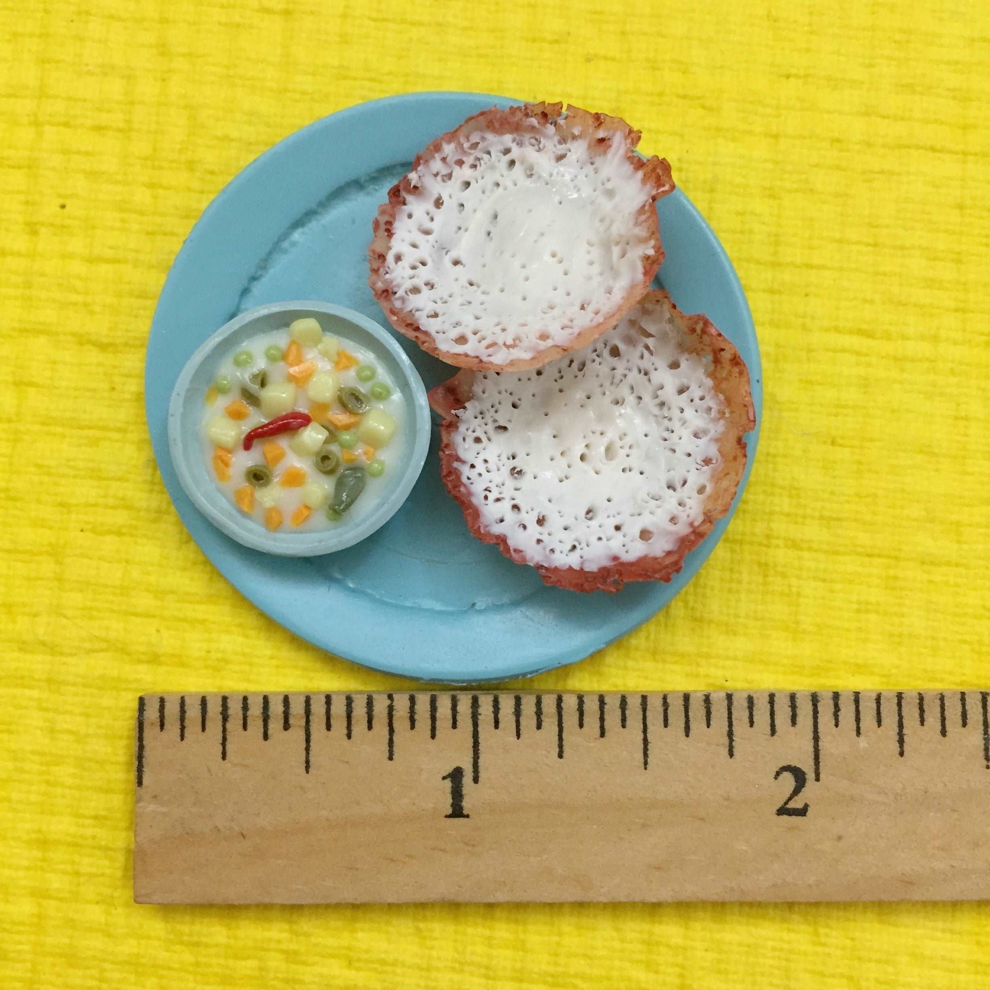 Kerala Appam Vegetable Stew Indian Miniature Food Magnet