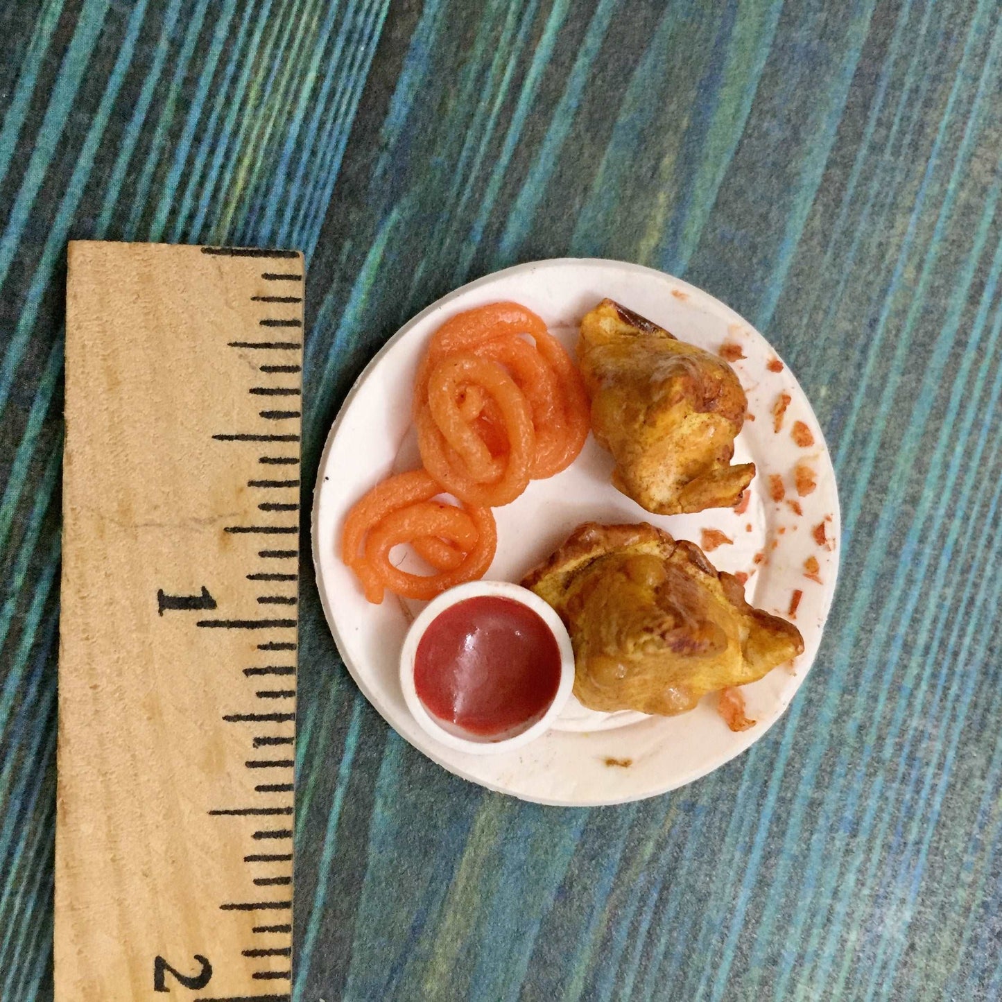 Samosa Jalebi Indian Chaat Miniature Food Magnet
