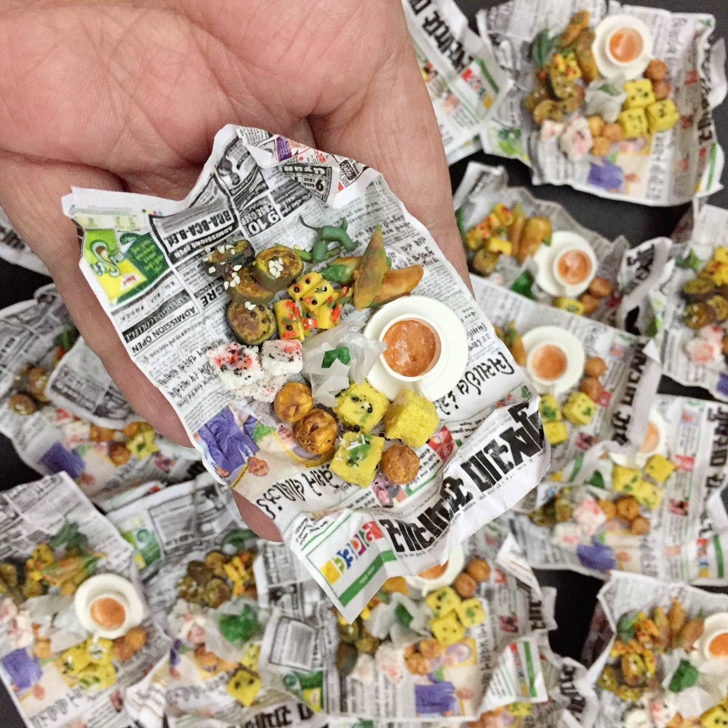 Gujarati Farsan Snacks Medley Indian Miniature Food Magnet