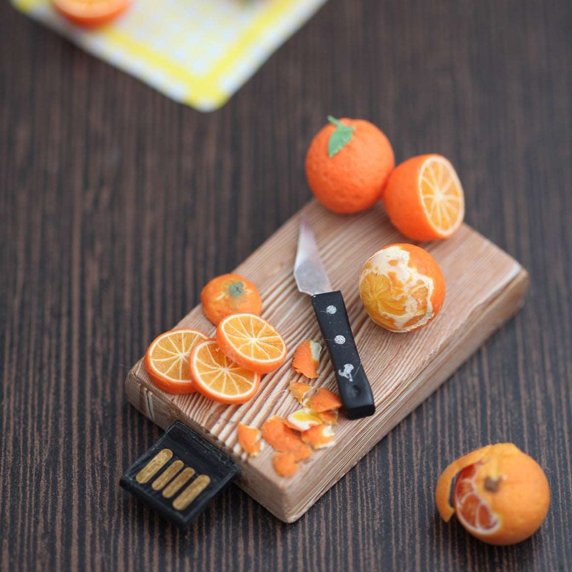 Board Of Miniature Orange Novelty Pendrive 