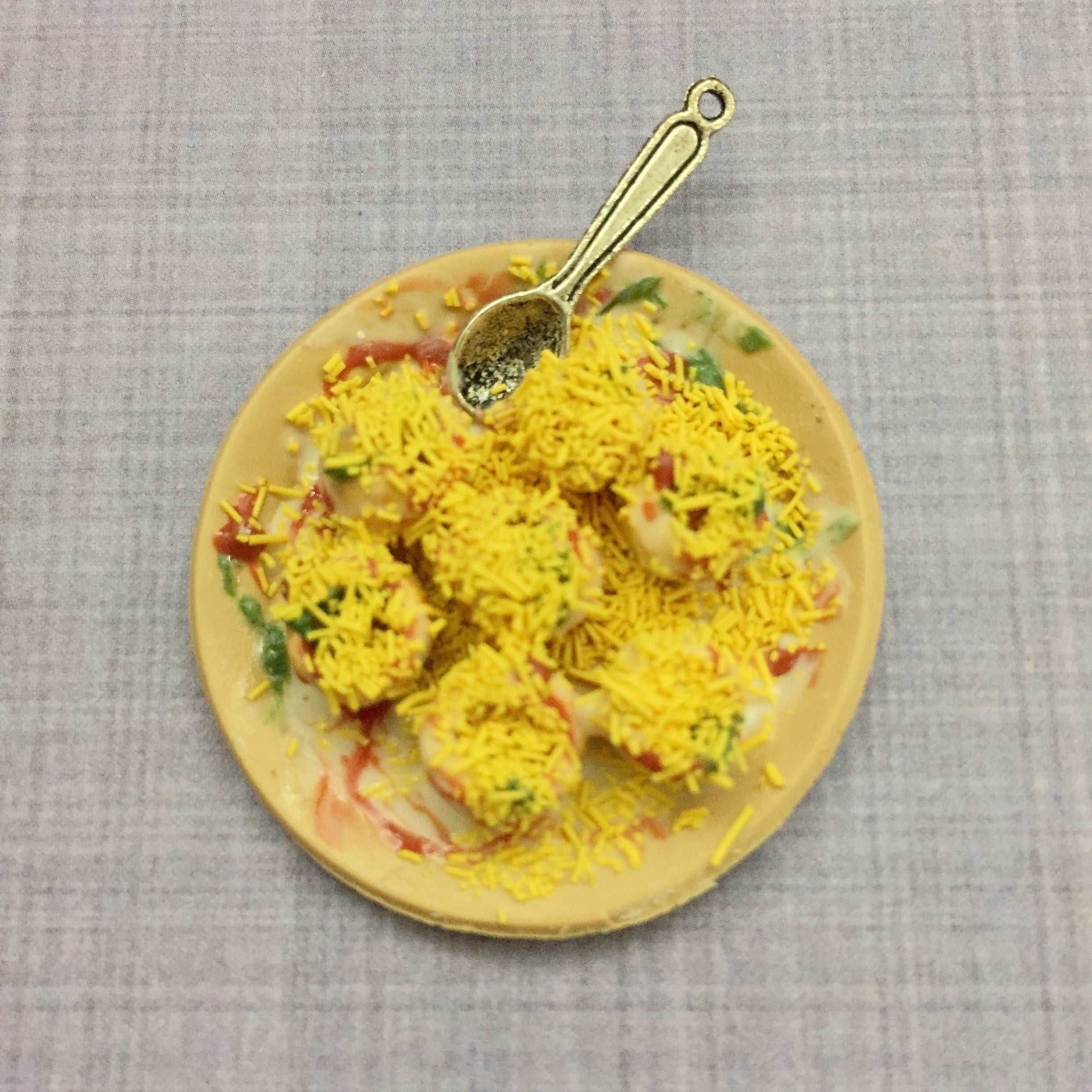 Dahi Puri Indian Chaat Miniature Food Magnet