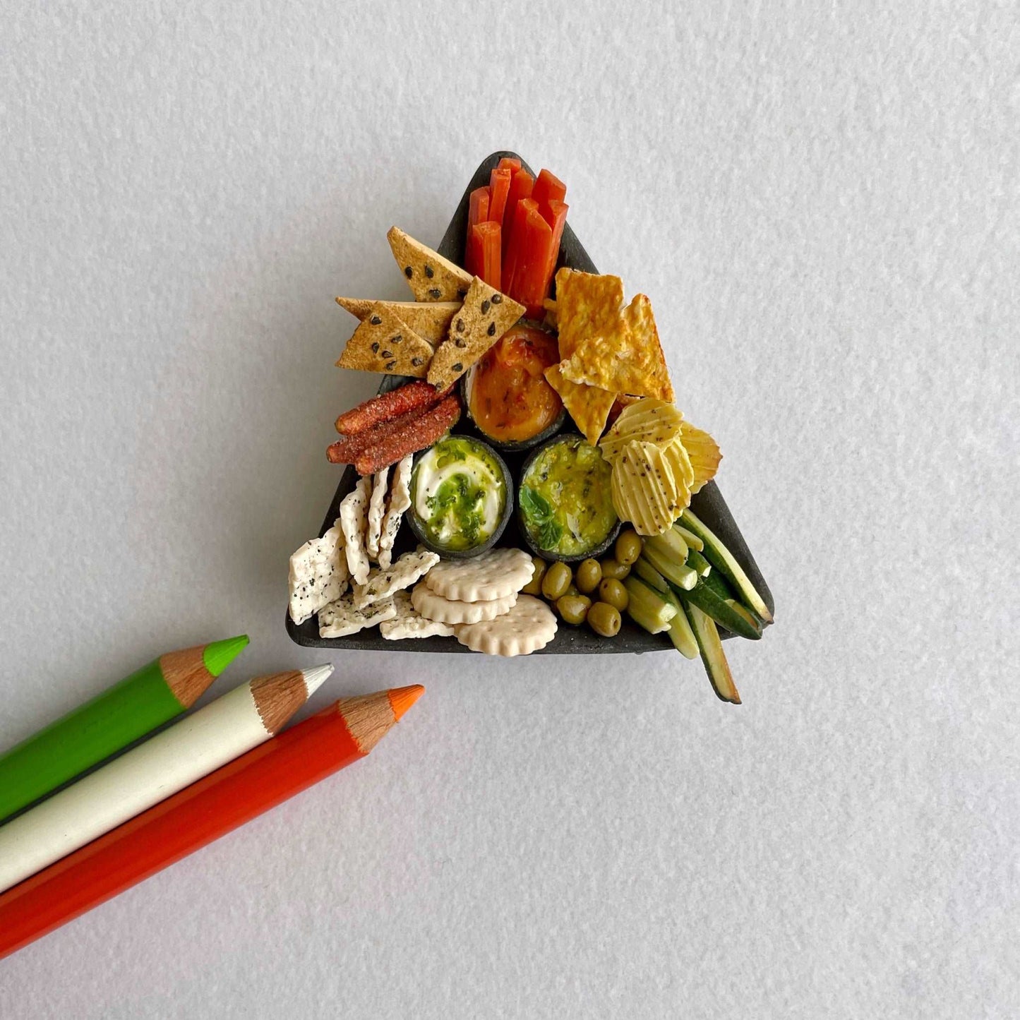 Chips & Dips Platter Miniature Food Magnet