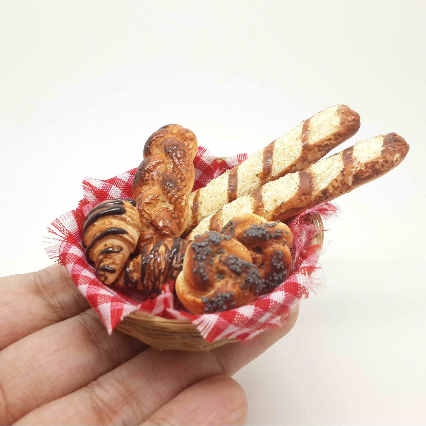 Bread Basket Miniature Food Fridge Magnet
