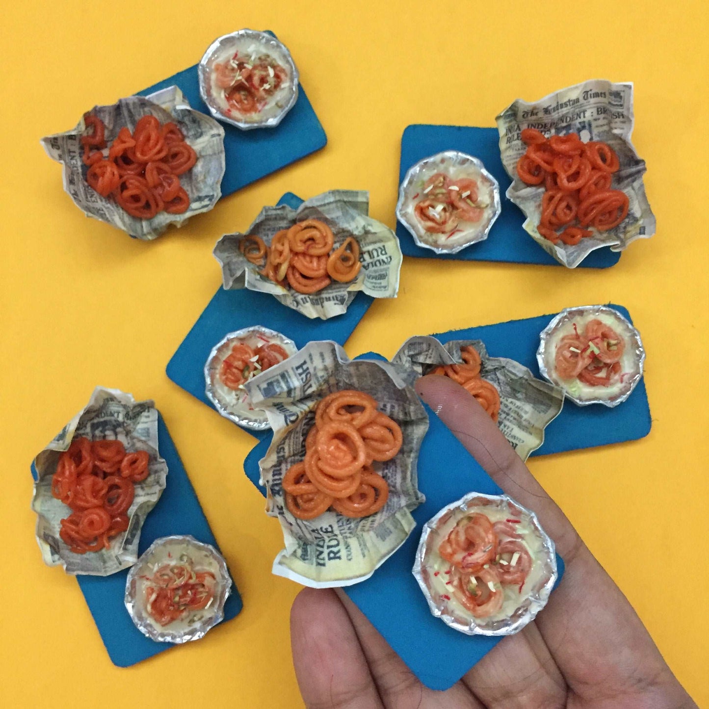 Rabri Jalebi Dessert Indian Miniature Food Magnet