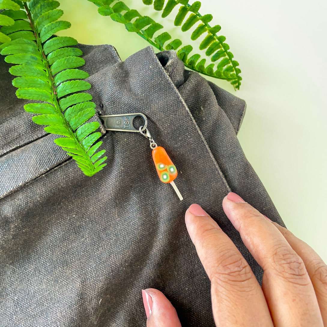 Icecream Miniature Zipper, Pendant, Bracelet & Planner Charms