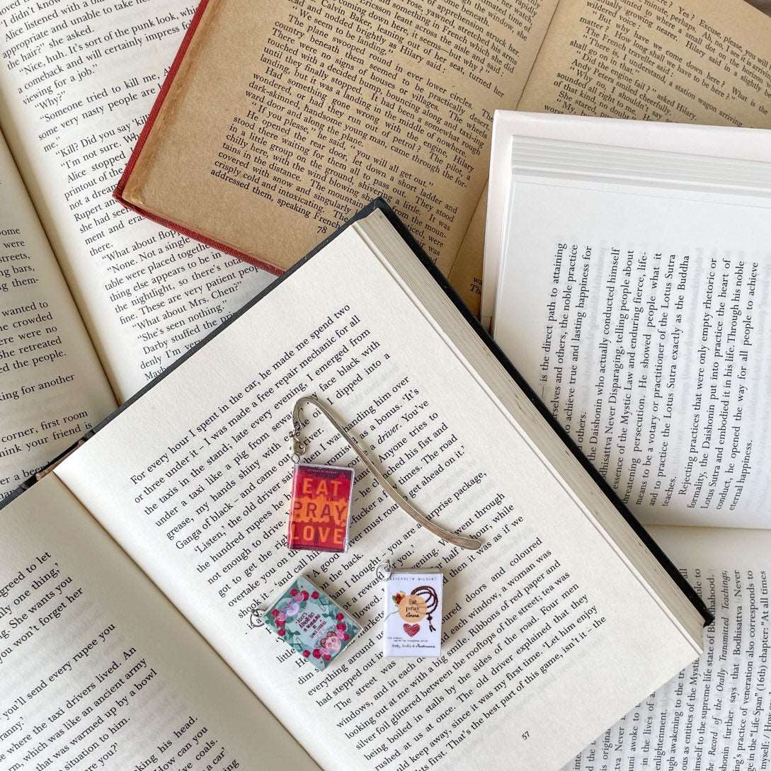 Eat Pray Love Miniature Book Hook Bookmark 