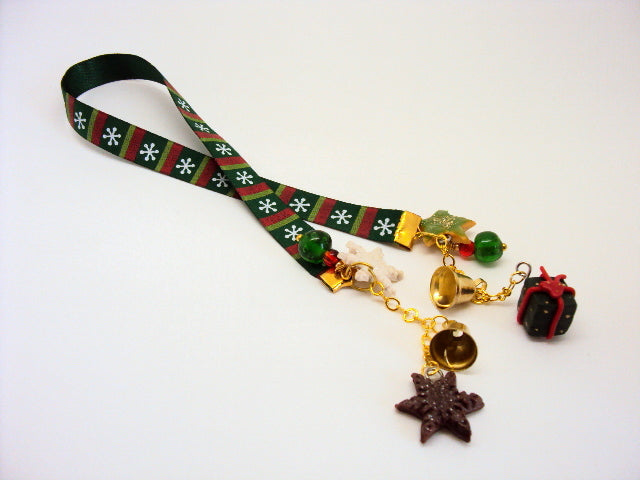 Christmas Green Snowflake Ribbon Bookmark