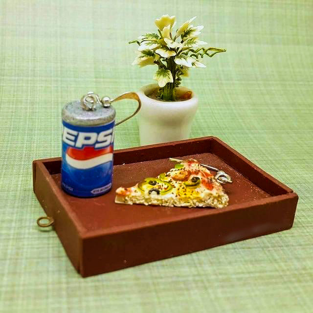 Pizza N Pepsi Mini Food Earrings