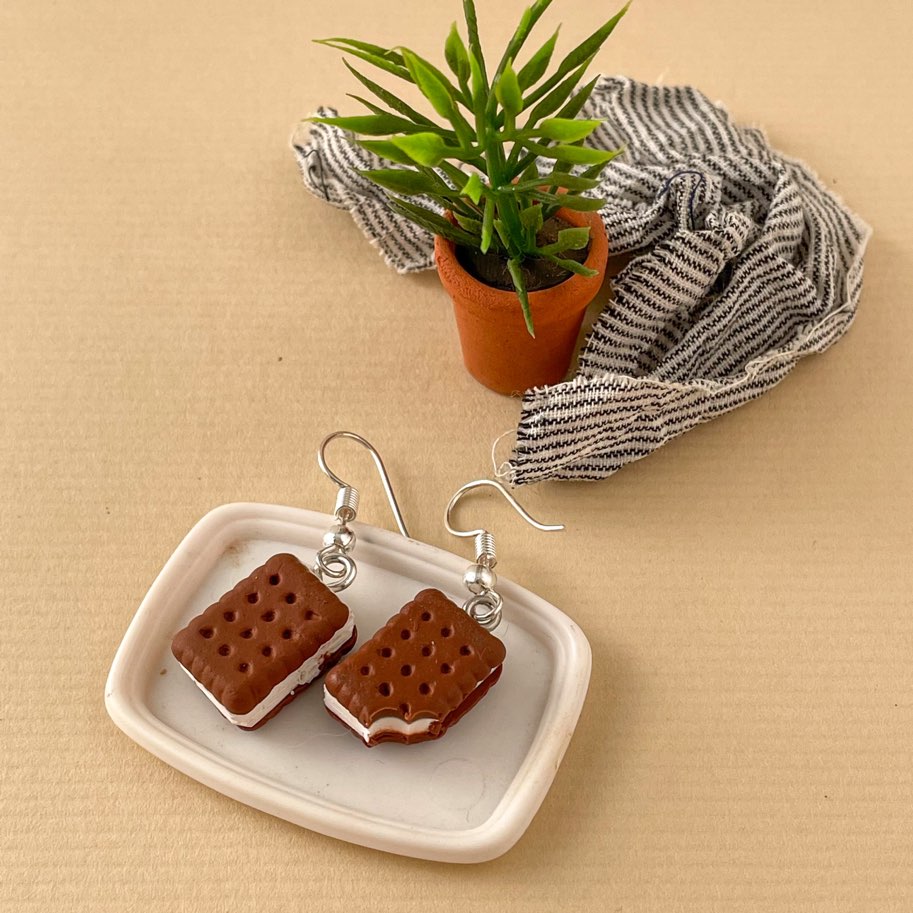 Sandwich Icecream Mini Food Earrings