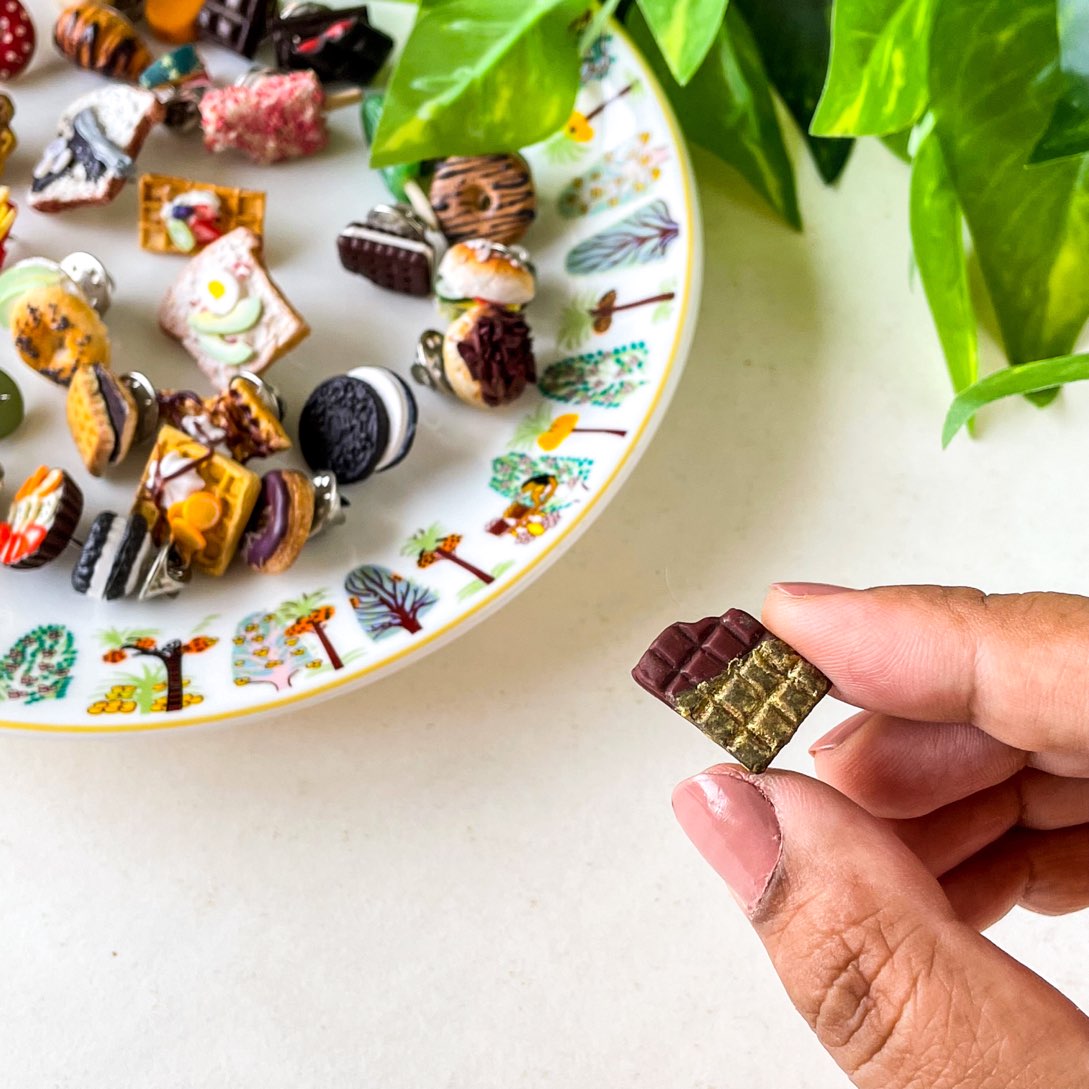 Chocolate Miniature Lapel Brooch Pin