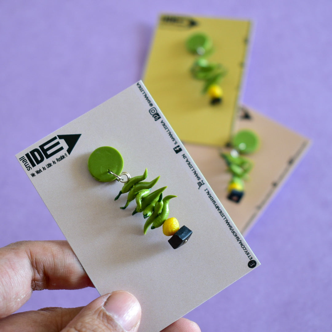 Nimbu Mirchi Nazarbattu  Miniature Lapel Brooch Pin