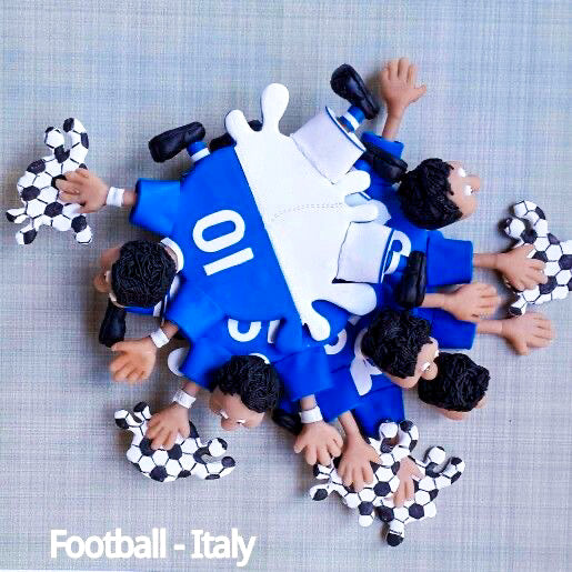 Football Italy  Splattered Clay Coaster