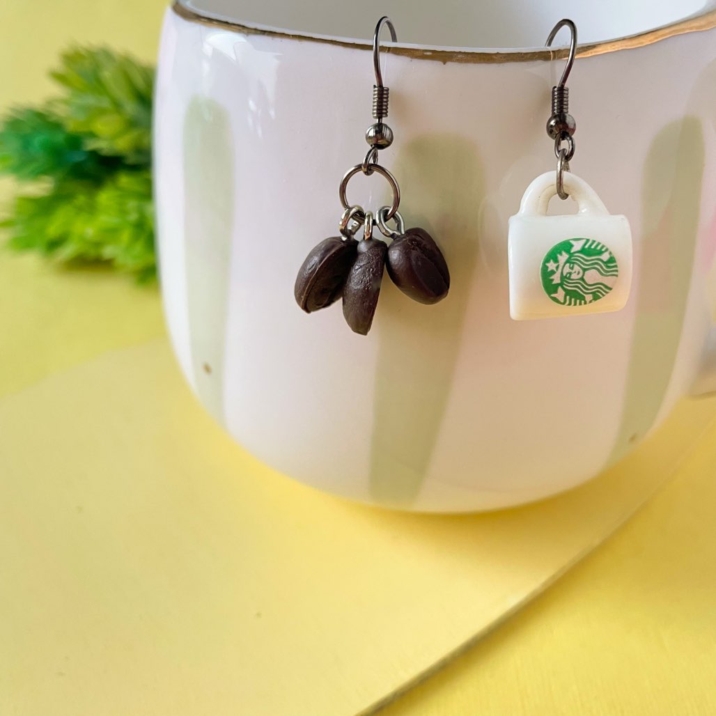 Starbucks Coffee & Coffee Beans Mini Food Earrings