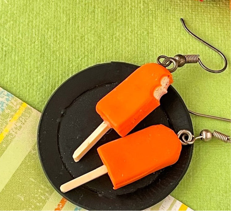 Mango Dolly Icecream Bar Miniature Food Earrings