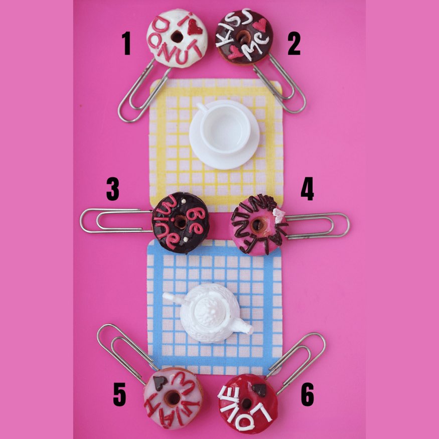 Valentine Love Donuts Miniature Planner N Paper Pins