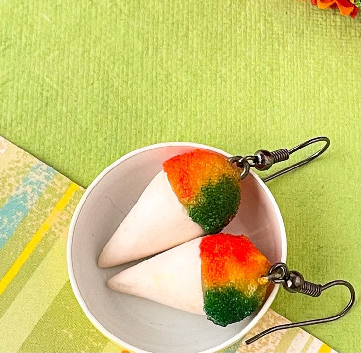 Rainbow Snow Cones Miniature Food Earrings