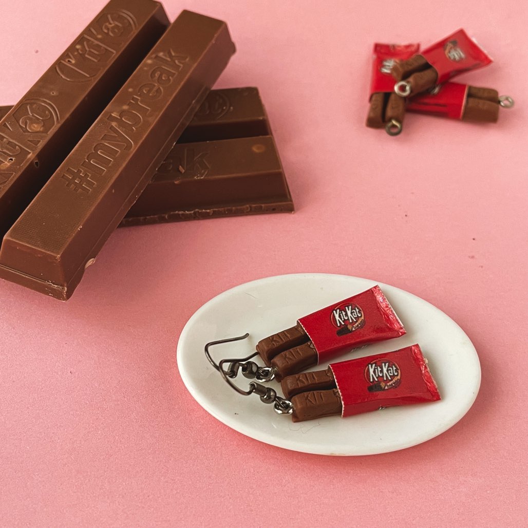 Kitkat Chocolate Slim Mini Food Earring