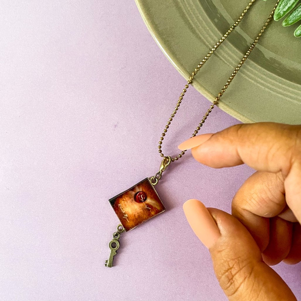 Secret Book Miniature Charm Pendant Necklace 