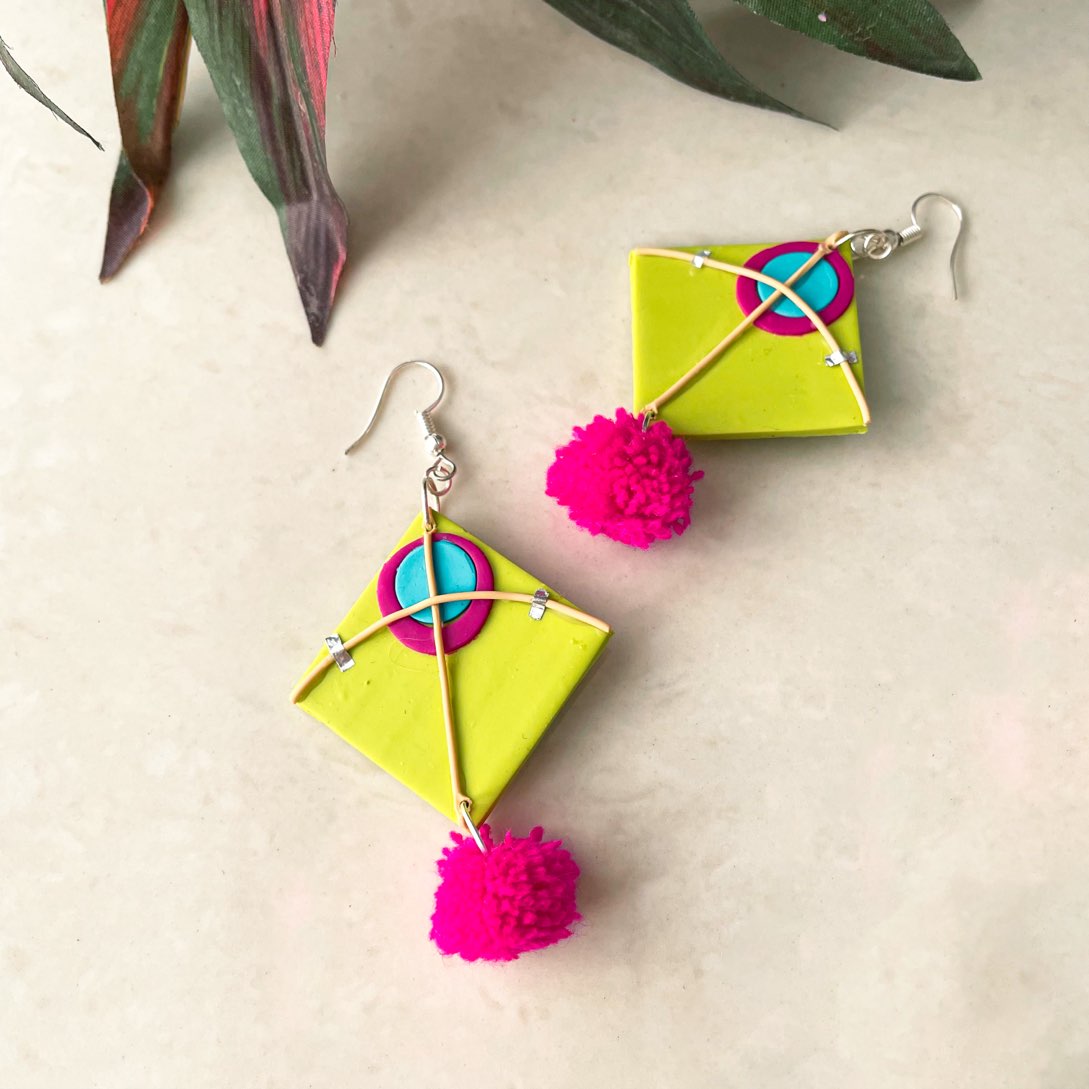 Flying Kites Miniature Earrings