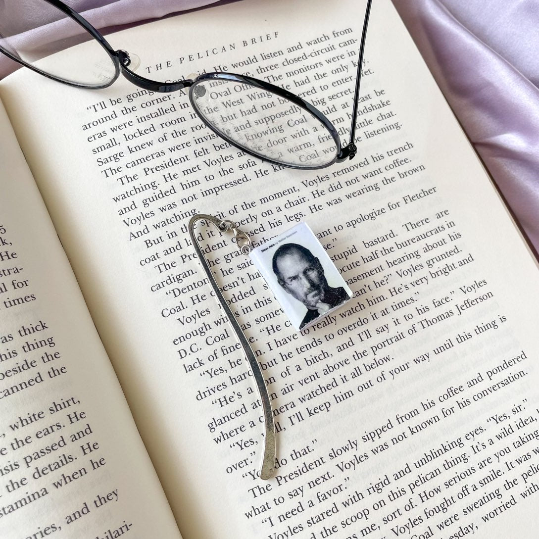 Steve Jobs Miniature Book Hook Bookmark 